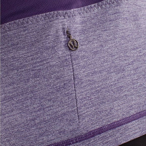 Lululemon Chaturanga Tank-Heathered Concord Grape Athletic Tank with Mesh- Size8 - Picture 7 of 15